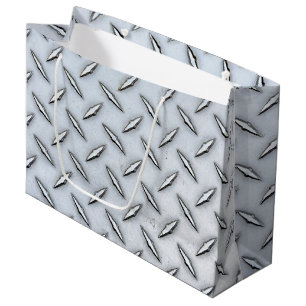 Grand Sac Cadeau Plaque diamant en acier