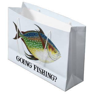 Grand Sac Cadeau Poisson lunaire tropical, poisson aquatique marin 