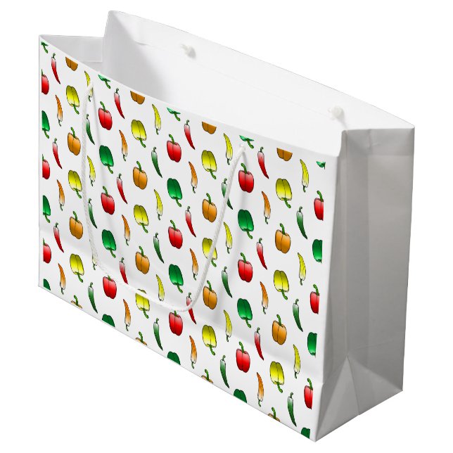 Grand Sac Cadeau Poivrons Bell et poivrons longs doux (Devant Angle)