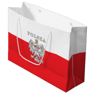 Grand Sac Cadeau Polska avec aigle polonais
