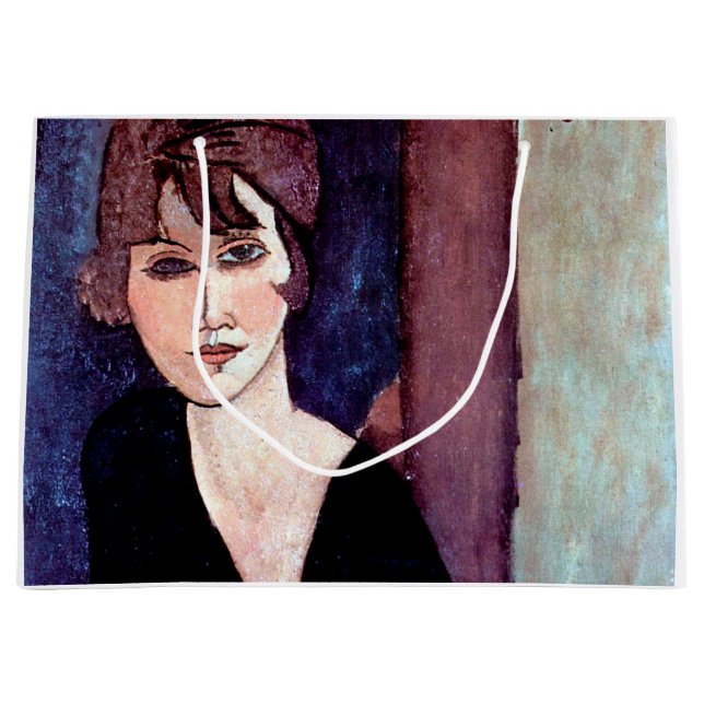 Grand Sac Cadeau Portrait de Woman (Devant)
