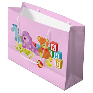 Grand Sac Cadeau Poupées mignonnes (Rose)