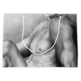 Grand Sac Cadeau Pour Hommes Nude Homme Bodybuilder Art Élégant