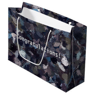 Grand Sac Cadeau Pourpre et éclaboussure 9163 de peinture de