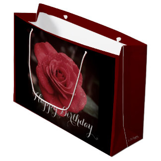 Grand Sac Cadeau Presentpåse med ros