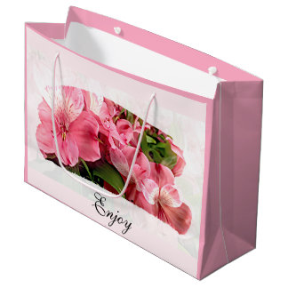 Grand Sac Cadeau Pretty Pink Flower  Gift Bag