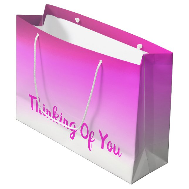 Grand Sac Cadeau Pretty Rose Penser De Vous (Devant Angle)
