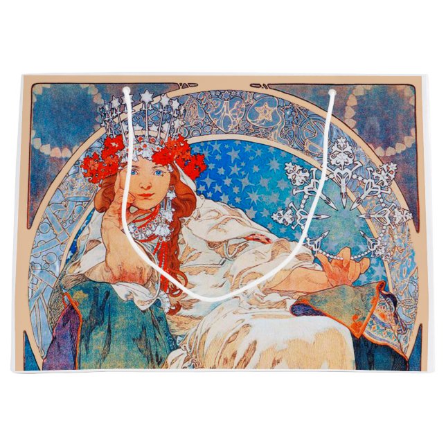 Grand Sac Cadeau Princesse Hyacinth, Mucha (Devant)