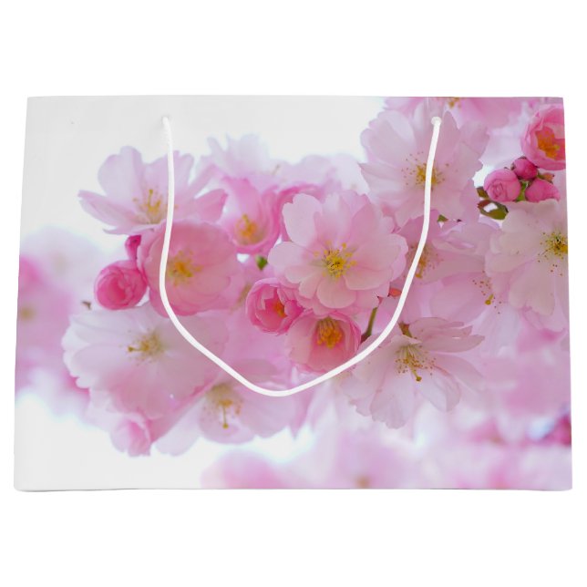 Grand Sac Cadeau Printemps - Fleurs de cerisiers (Devant)