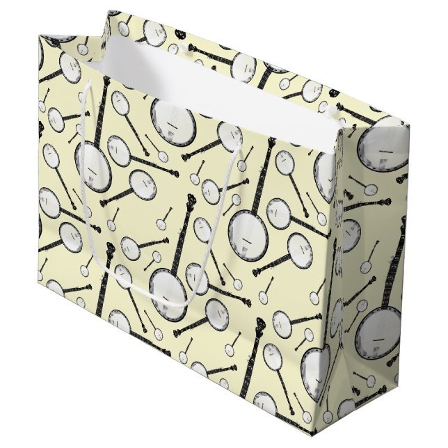 Grand Sac Cadeau Professeur de musique de Banjo (Devant Angle)
