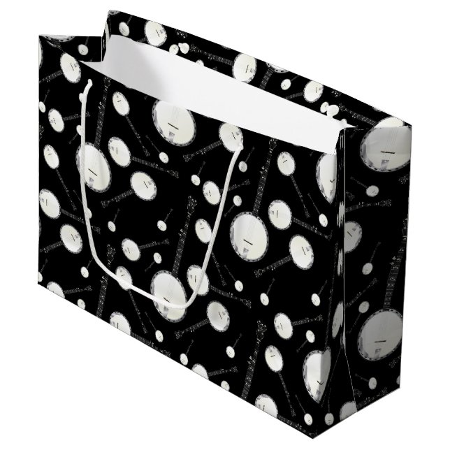 Grand Sac Cadeau Professeur de musique de Banjo (Devant Angle)
