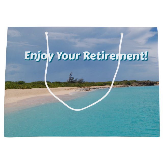 Grand Sac Cadeau Profitez de votre retraite (Devant)