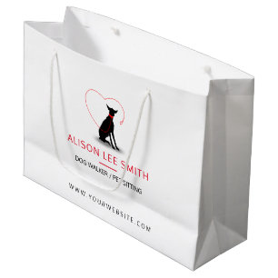 Grand Sac Cadeau Promeneur de chiens / Garde d'animaux 