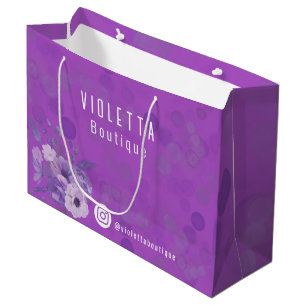 Grand Sac Cadeau Promotion professionnelle personnalisée Violet