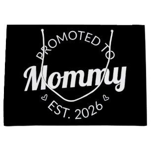 Grand Sac Cadeau Promu À Mommy Est. 2026 I