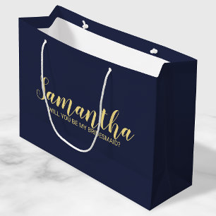 Grand Sac Cadeau Proposition de Bridesmaid moderne