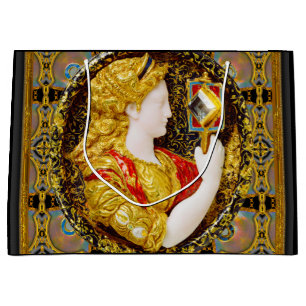 Grand Sac Cadeau Prudence Vieux Monde Élégant