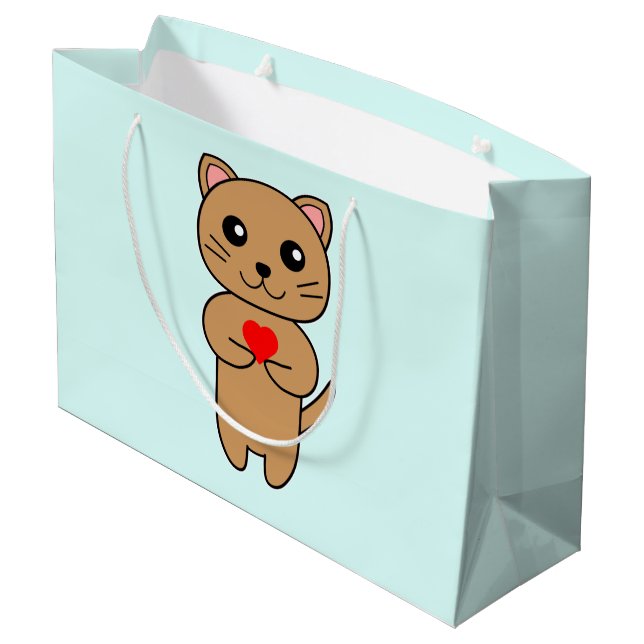 Grand Sac Cadeau Purrfect Love Blue (Dos Angle)