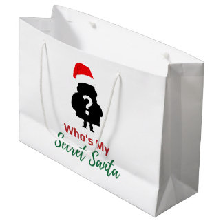 Grand Sac Cadeau Qui est My Secret Père Noël