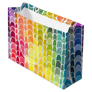 Grand Sac Cadeau Rainbow Crescents Art Artist Shopping