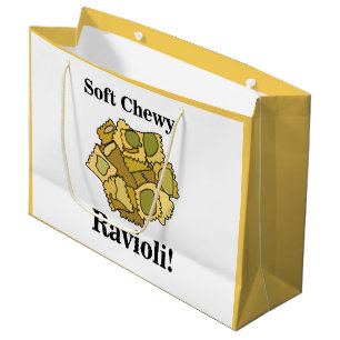 Grand Sac Cadeau Ravioli Pasta Italienne Nourriture Anniversaire