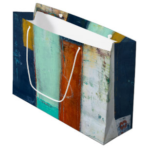Grand Sac Cadeau Rectangles Abstraites