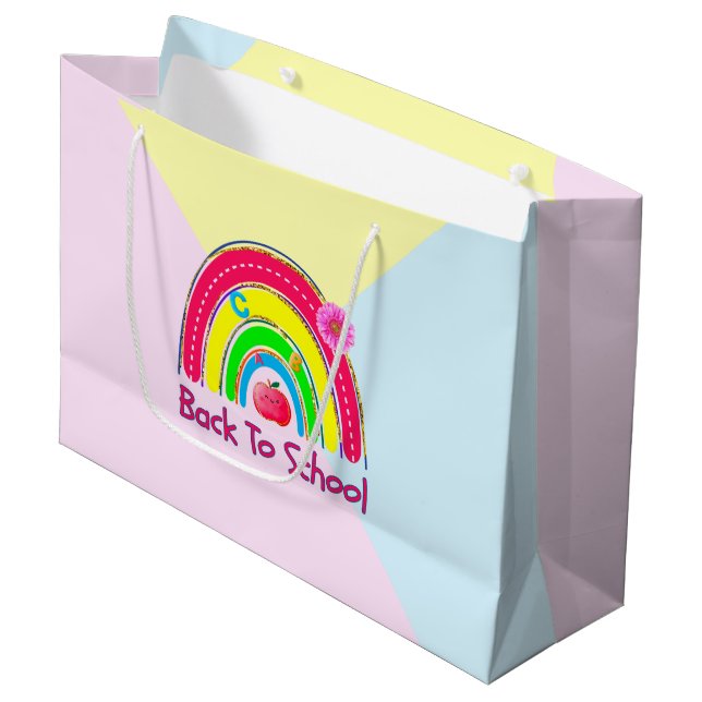 Grand Sac Cadeau Retour À L'École (Devant Angle)
