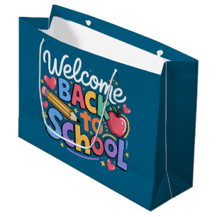Grand Sac Cadeau Retour à l'école Enseignant Premier jour d'école D
