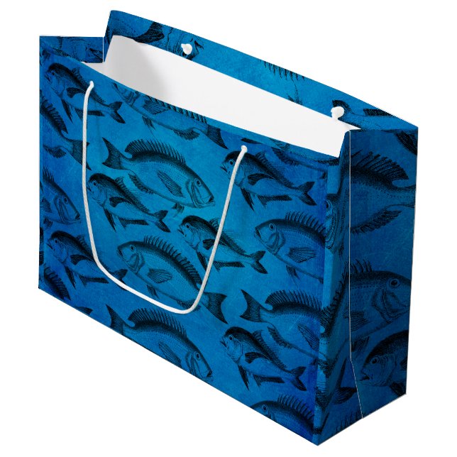 Grand Sac Cadeau Retraite de pêche du pêcheur du papa (Devant Angle)
