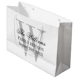 Grand Sac Cadeau Réunion monographique personnalisée élégante