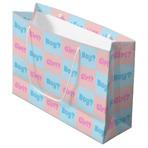 Grand Sac Cadeau Révélation de genre de garçon ou de fille
