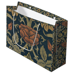 Grand Sac Cadeau Rose et lis vintage de William Morris