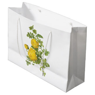 Grand Sac Cadeau rose jaune (sulfurea de Rosa) par Redouté