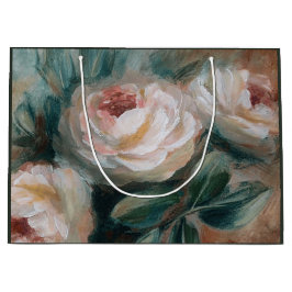 Grand Sac Cadeau Roses Blanches
