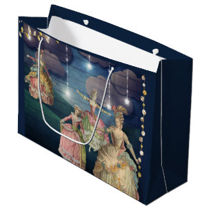 Grand Sac Cadeau Royals français dansant sous les lumières de