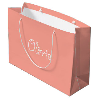 Grand Sac Cadeau Sac-cadeau Baby shower couleur de cache