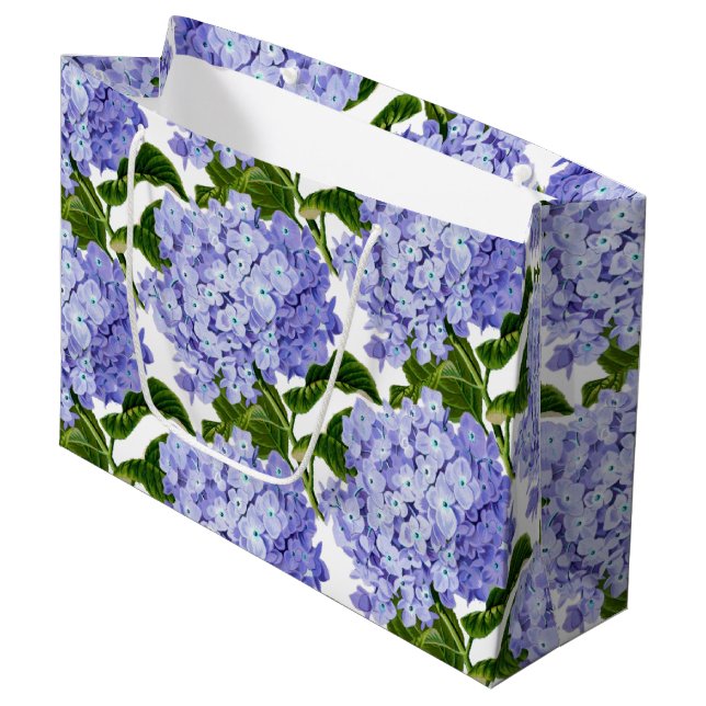 Grand Sac Cadeau Sac-cadeau Hydrangea Grand Sac-cadeau (Devant Angle)