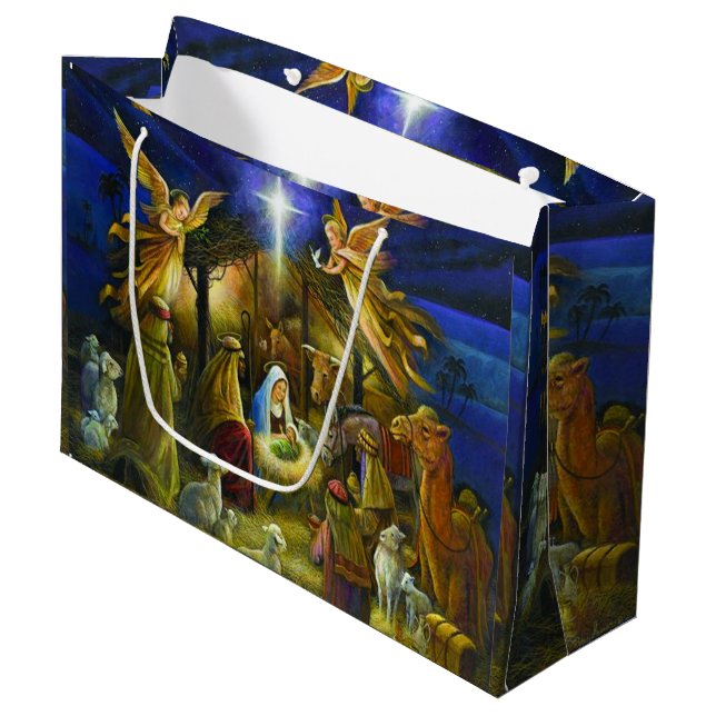 Grand Sac Cadeau Sac-cadeau Jumbo de Noël (Devant Angle)