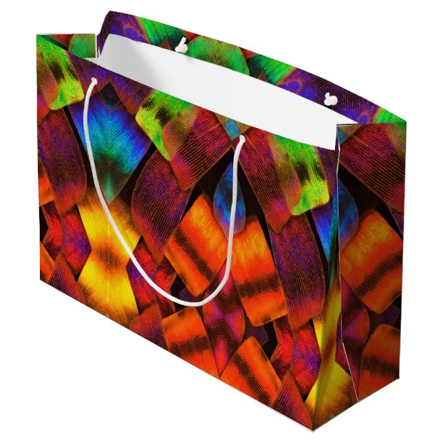 Grand Sac Cadeau Sac-Cadeau Lg Bouton Scales (Dos Angle)