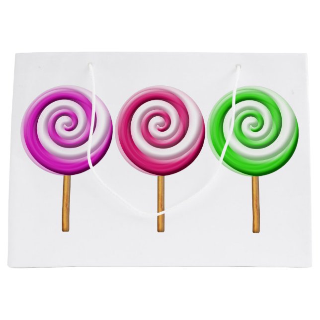 Grand Sac Cadeau Sac-cadeau Lollipops torsadés (Devant)