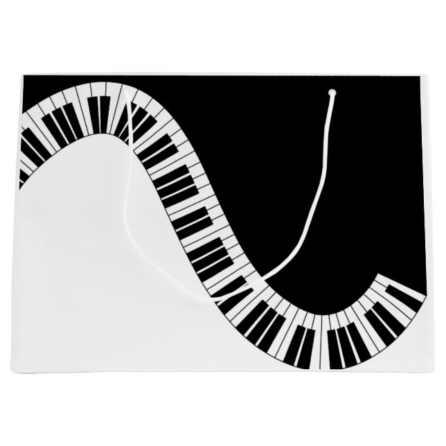 Grand Sac Cadeau Sac-cadeau musical de piano (Devant)