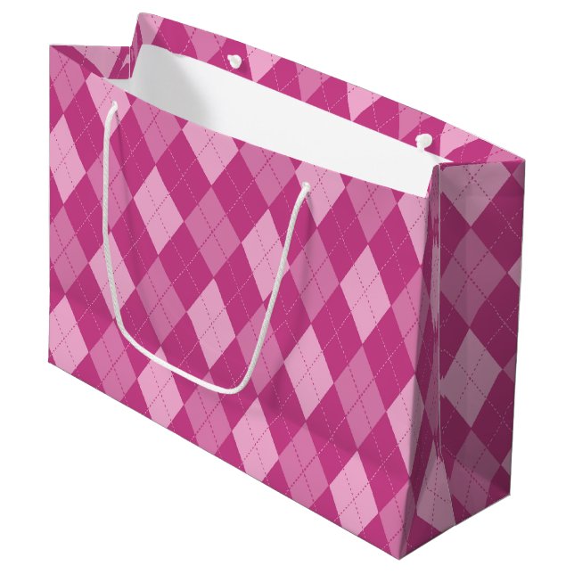 Grand Sac Cadeau Sac-cadeau rose Argyll moyen (Devant Angle)