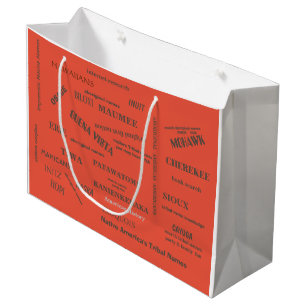 Grand Sac Cadeau Sac/étiquette/Noms tribaux autochtones/ Mmétropoli