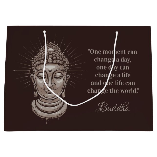 Grand Sac Cadeau Sacoche cadeau Bouddha texte personnalisé (Devant)