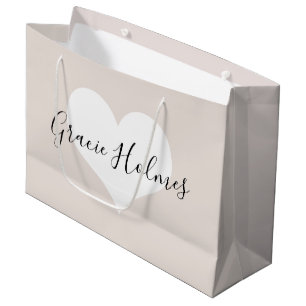 Grand Sac Cadeau Sacoche-cadeau de coeur personnalisée