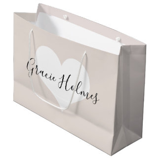 Grand Sac Cadeau Sacoche-cadeau de coeur personnalisée