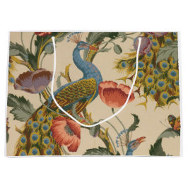Grand Sac Cadeau Sacoche cadeau Peacock & floral