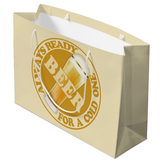 Grand Sac Cadeau Sacs-cadeaux BIÈRE (Dos Angle)