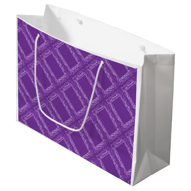 Grand Sac Cadeau Sacs-cadeaux Carré violet (Devant Angle)