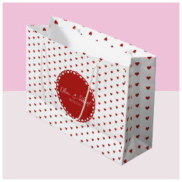 Grand Sac Cadeau Sacs-cadeaux Coeur d'Amour Personnalisé pour les c